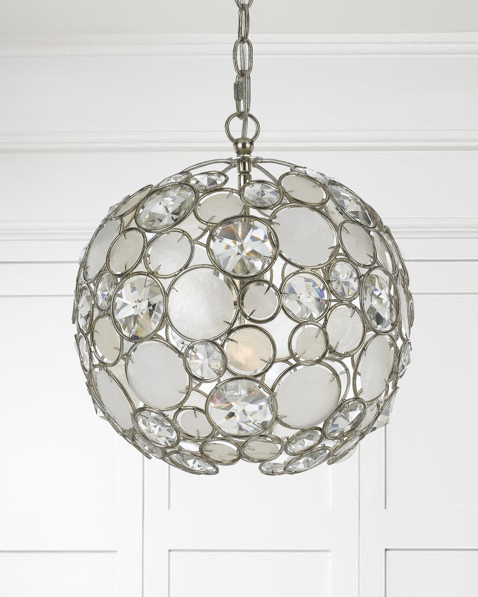 Crystorama - 527-SA - One Light Mini Chandelier - Palla - Antique Silver