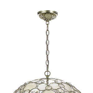 Crystorama - 529-SA - Six Light Chandelier - Palla - Antique Silver