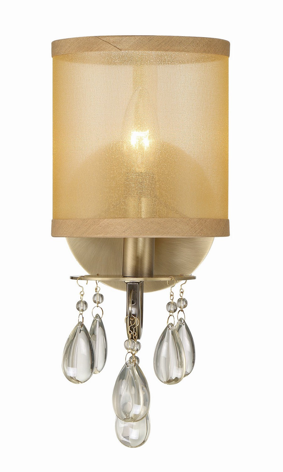 Crystorama - 5621-AB - One Light Wall Sconce - Hampton - Antique Brass