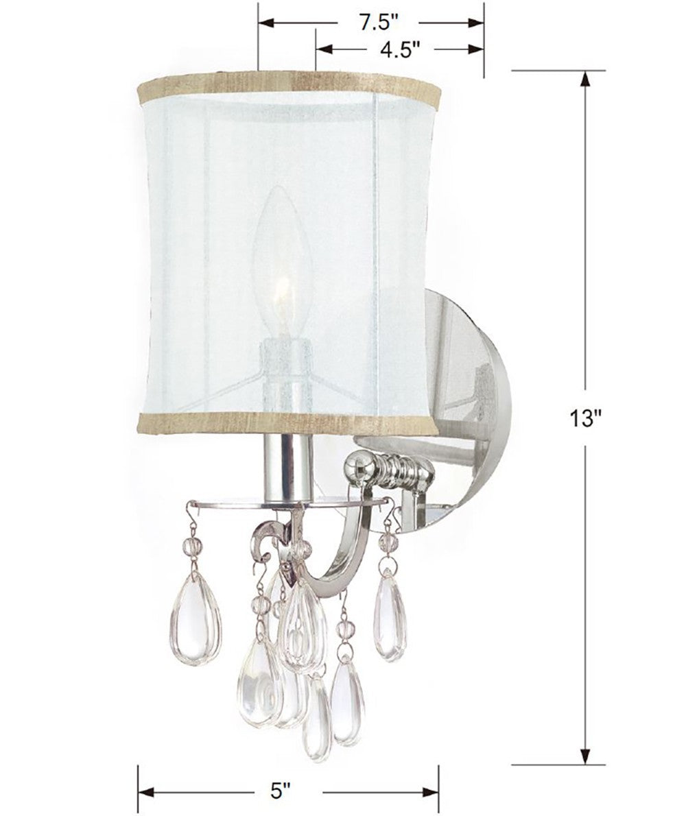 Crystorama - 5621-CH - One Light Wall Sconce - Hampton - Polished Chrome