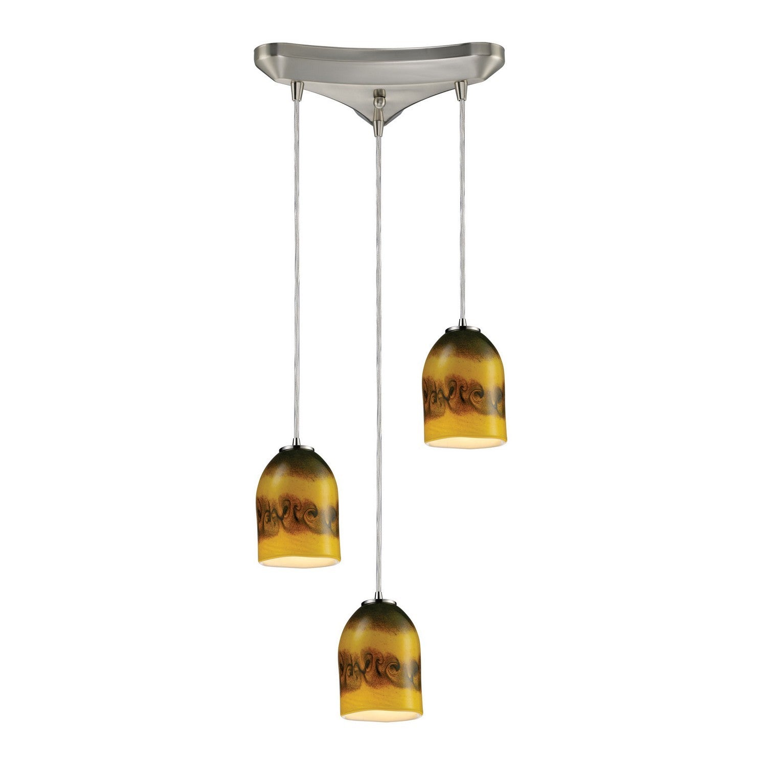 ELK Home - 10217/3CMT - Three Light Pendant - Cosmos - Satin Nickel