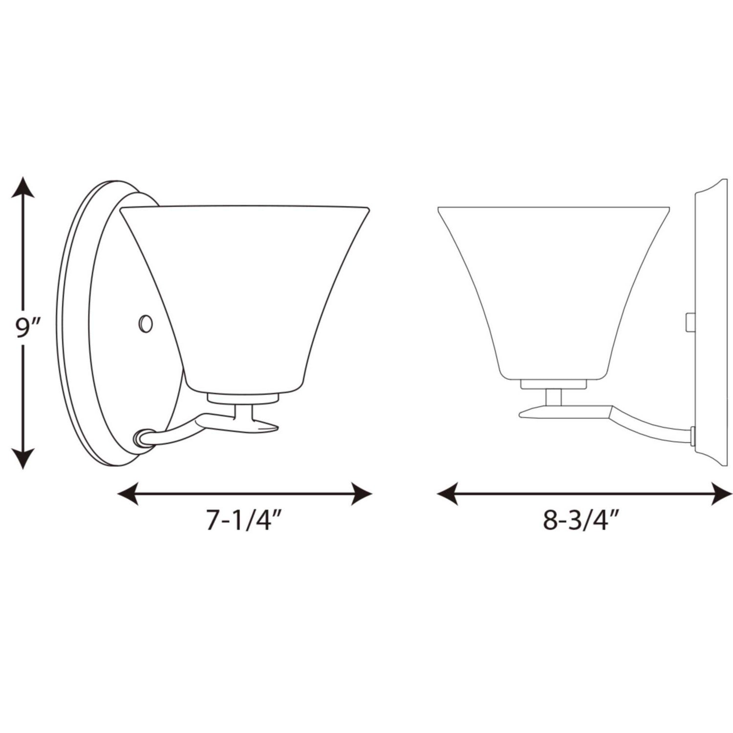 Progress Lighting - P2004-09 - One Light Bath Bracket - Bravo - Brushed Nickel