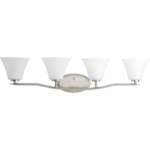 Progress Lighting - P2007-09 - Four Light Bath Bracket - Bravo - Brushed Nickel