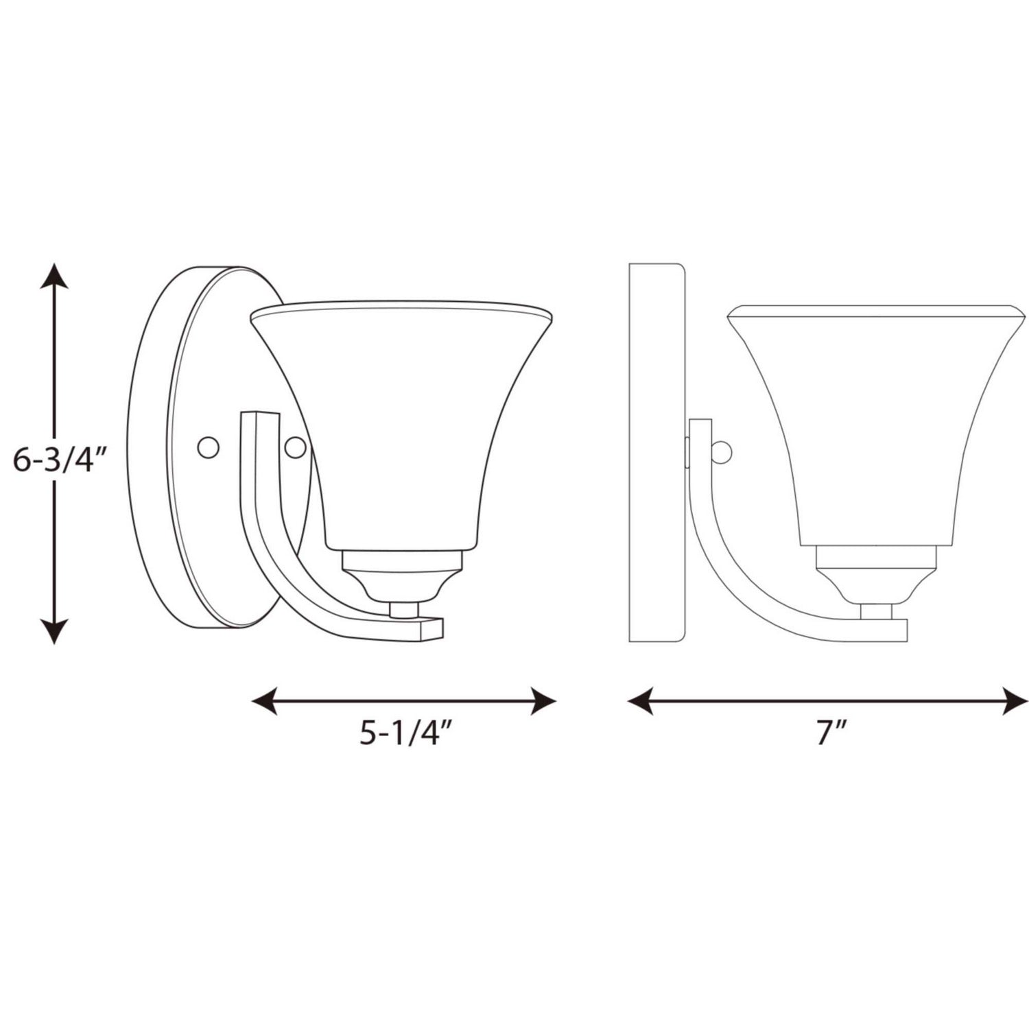 Progress Lighting - P2008-09 - One Light Bath Bracket - Adorn - Brushed Nickel