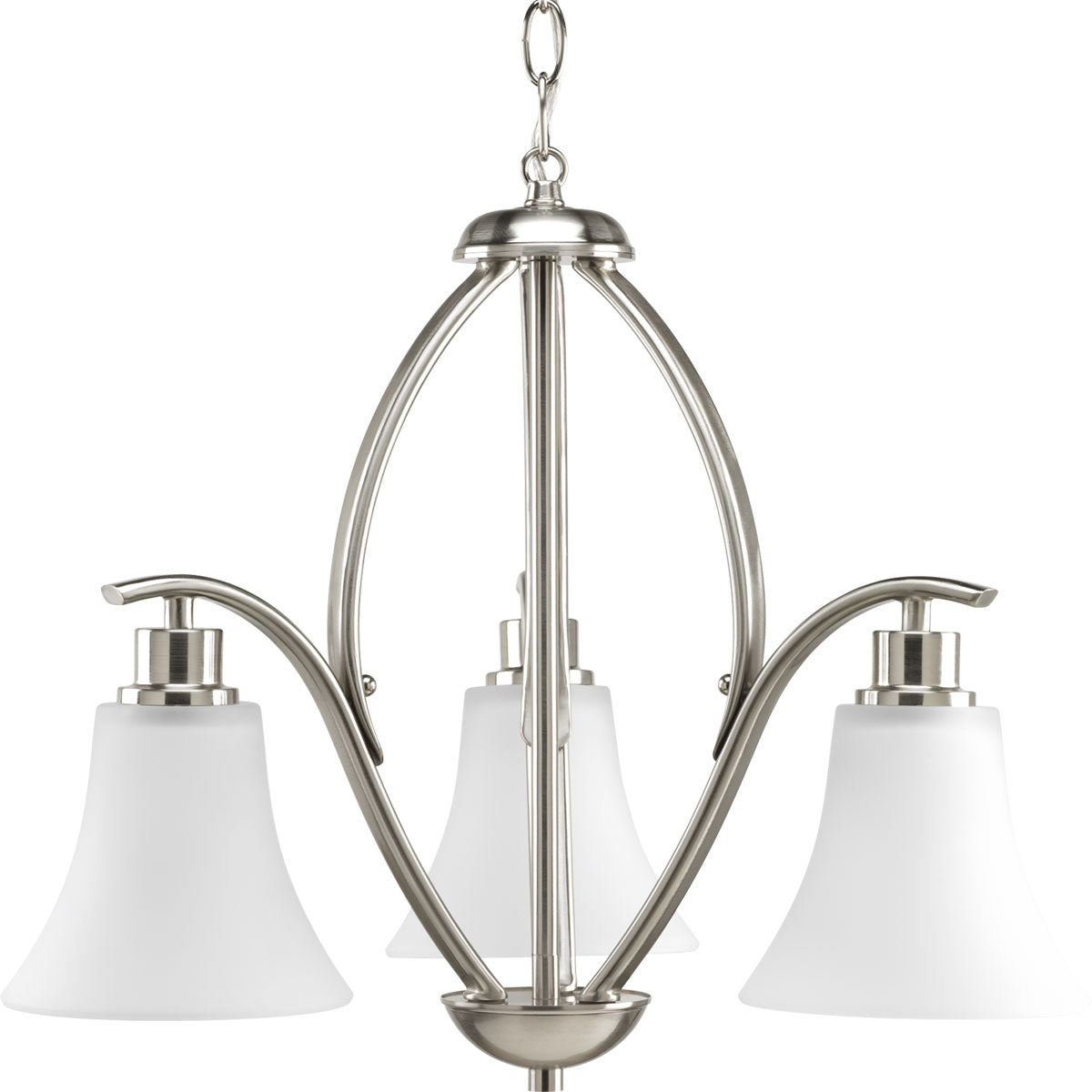 Progress Lighting - P4489-09 - Three Light Chandelier - Joy - Brushed Nickel