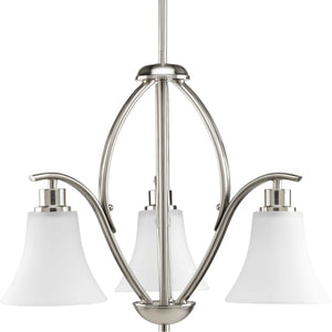 Progress Lighting - P4489-09 - Three Light Chandelier - Joy - Brushed Nickel