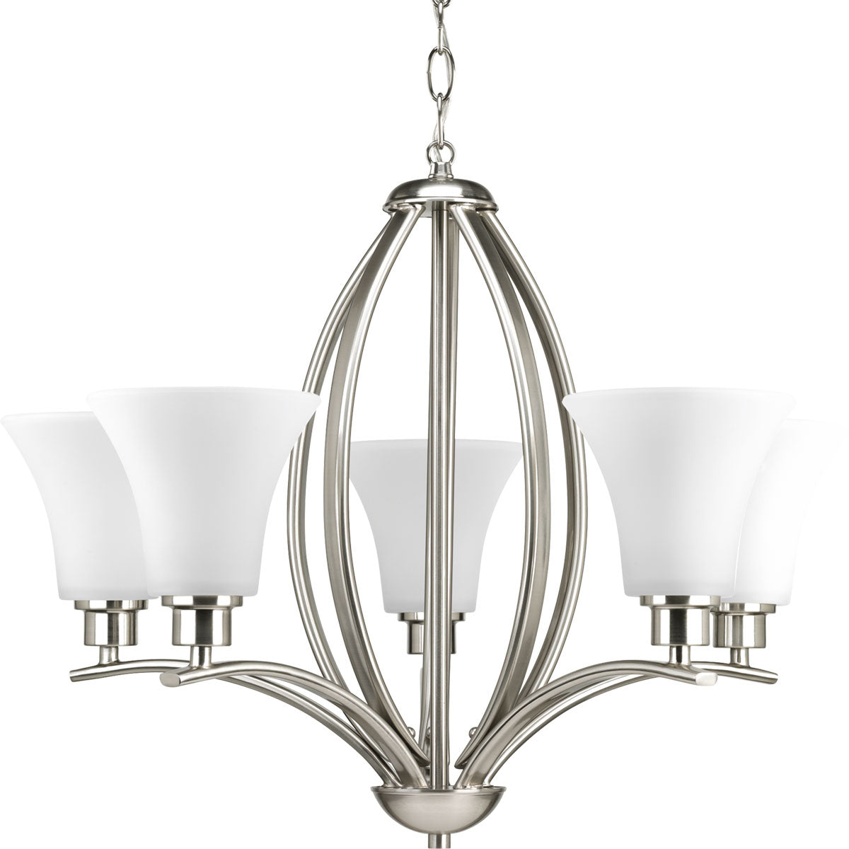 Progress Lighting - P4490-09 - Five Light Chandelier - Joy - Brushed Nickel