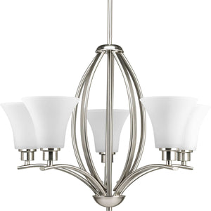 Progress Lighting - P4490-09 - Five Light Chandelier - Joy - Brushed Nickel