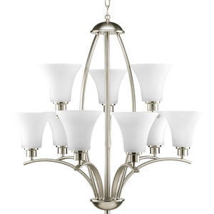 Progress Lighting - P4492-09 - Nine Light Chandelier - Joy - Brushed Nickel