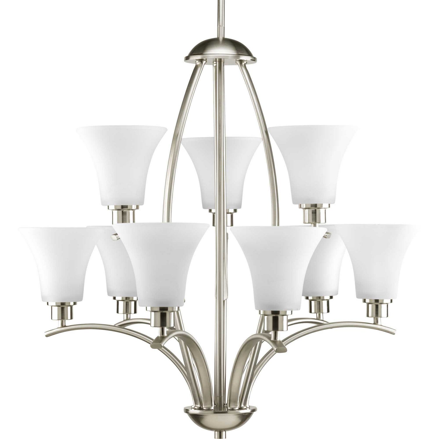 Progress Lighting - P4492-09 - Nine Light Chandelier - Joy - Brushed Nickel