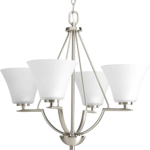 Progress Lighting - P4622-09 - Four Light Chandelier - Bravo - Brushed Nickel