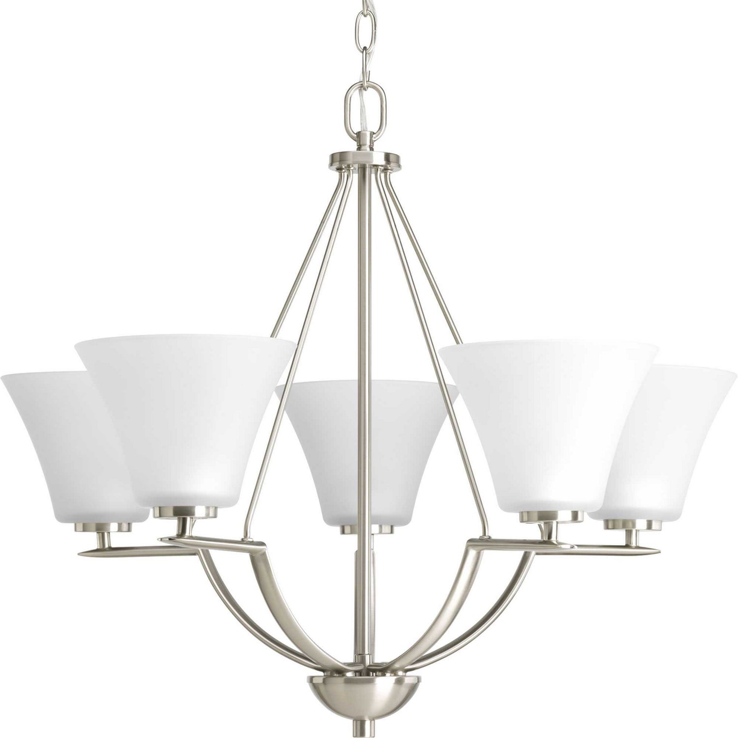 Progress Lighting - P4623-09 - Five Light Chandelier - Bravo - Brushed Nickel