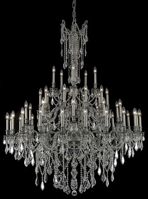 Elegant Lighting - 9245G54PW-GT/RC - 45 Light Chandelier - Rosalia - Pewter