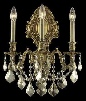 Elegant Lighting - 9603W14FG-GT/RC - Three Light Wall Sconce - Monarch - French Gold