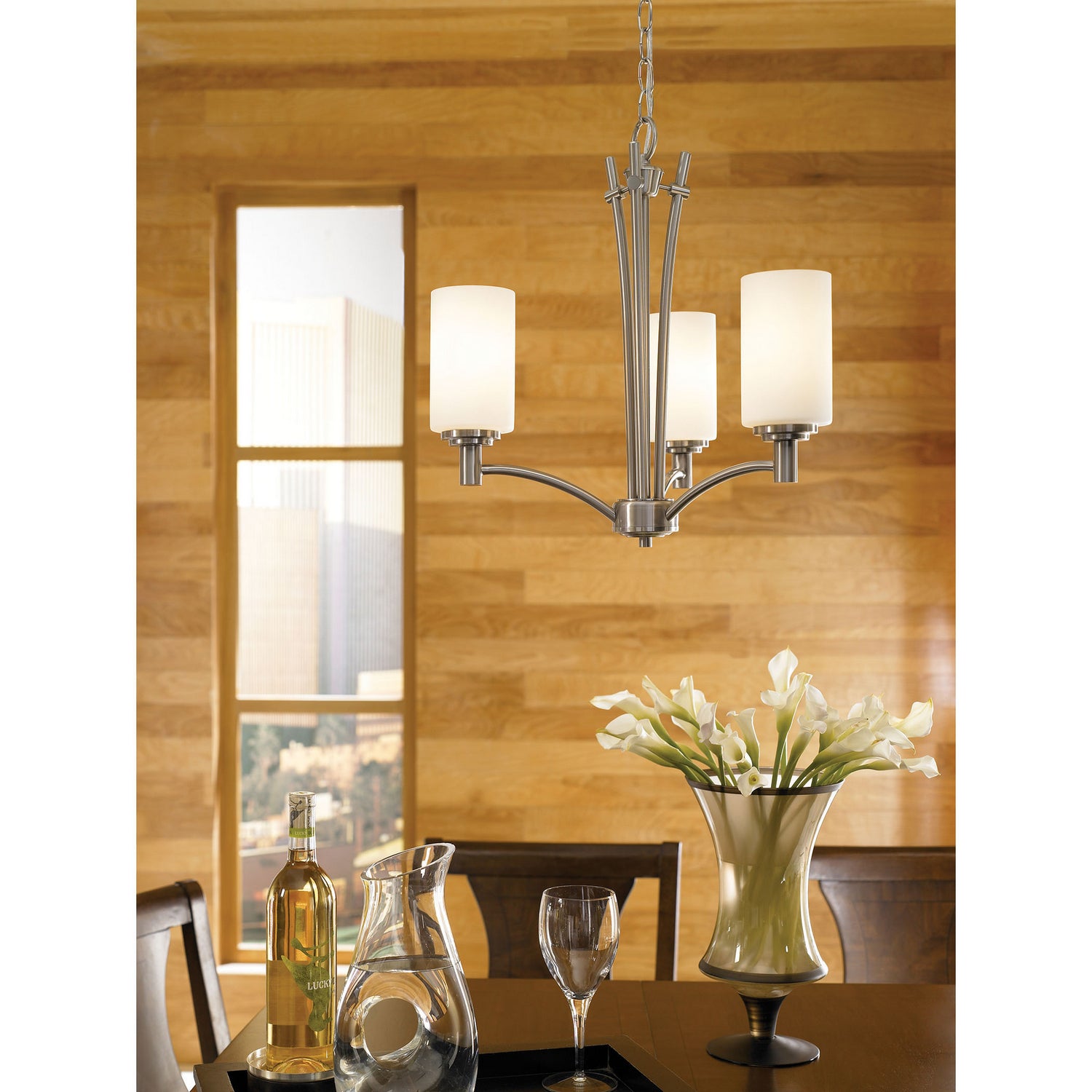 ELK Home - 190040217 - Three Light Chandelier - Pittman - Brushed Nickel