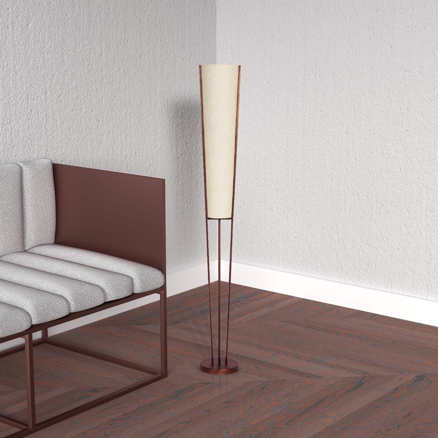 Dainolite Ltd - 83323F-OBB - Two Light Floor Lamp - Emotions - Oil Brushed Bronze