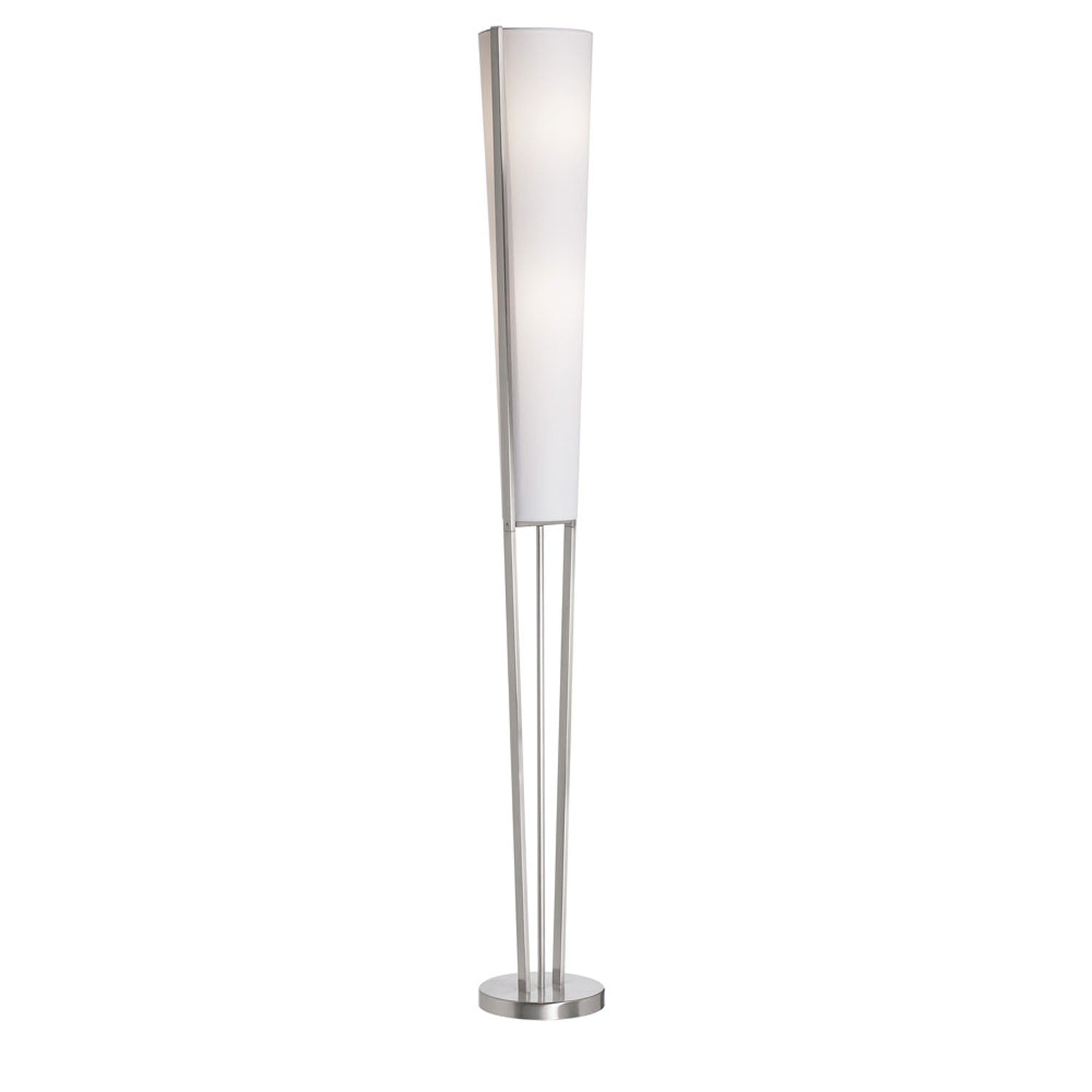 Dainolite Ltd - 83323F-SC - Two Light Floor Lamp - Emotions - Satin Chrome