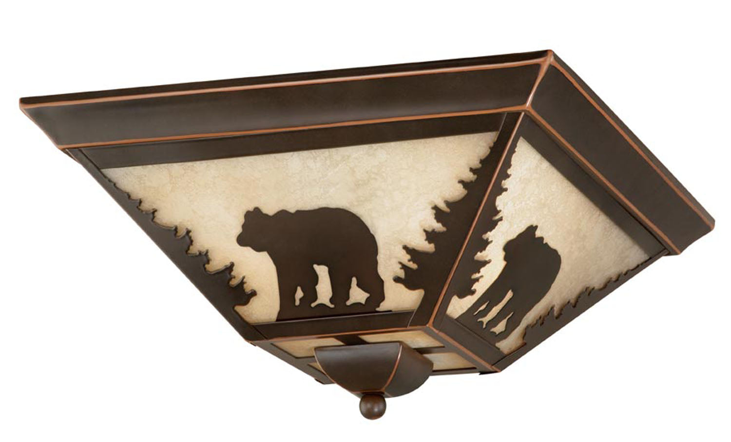 Vaxcel - CC55714BBZ - Three Light Flush Mount - Bozeman - Burnished Bronze