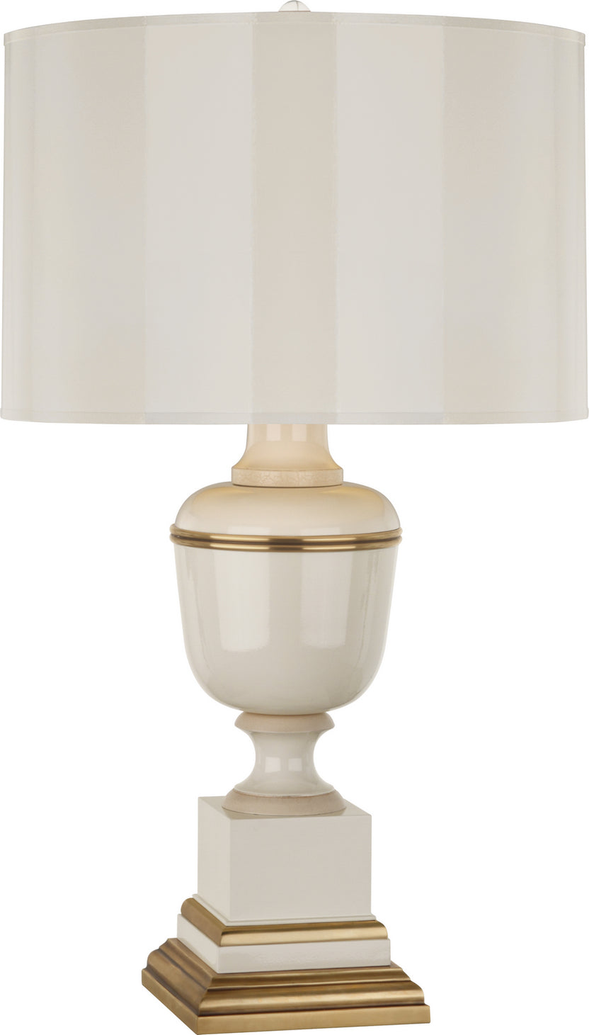 Robert Abbey - 2601 - One Light Table Lamp - Annika - Ivory Lacquered Paint w/Natural Brass, Ivory Crackle