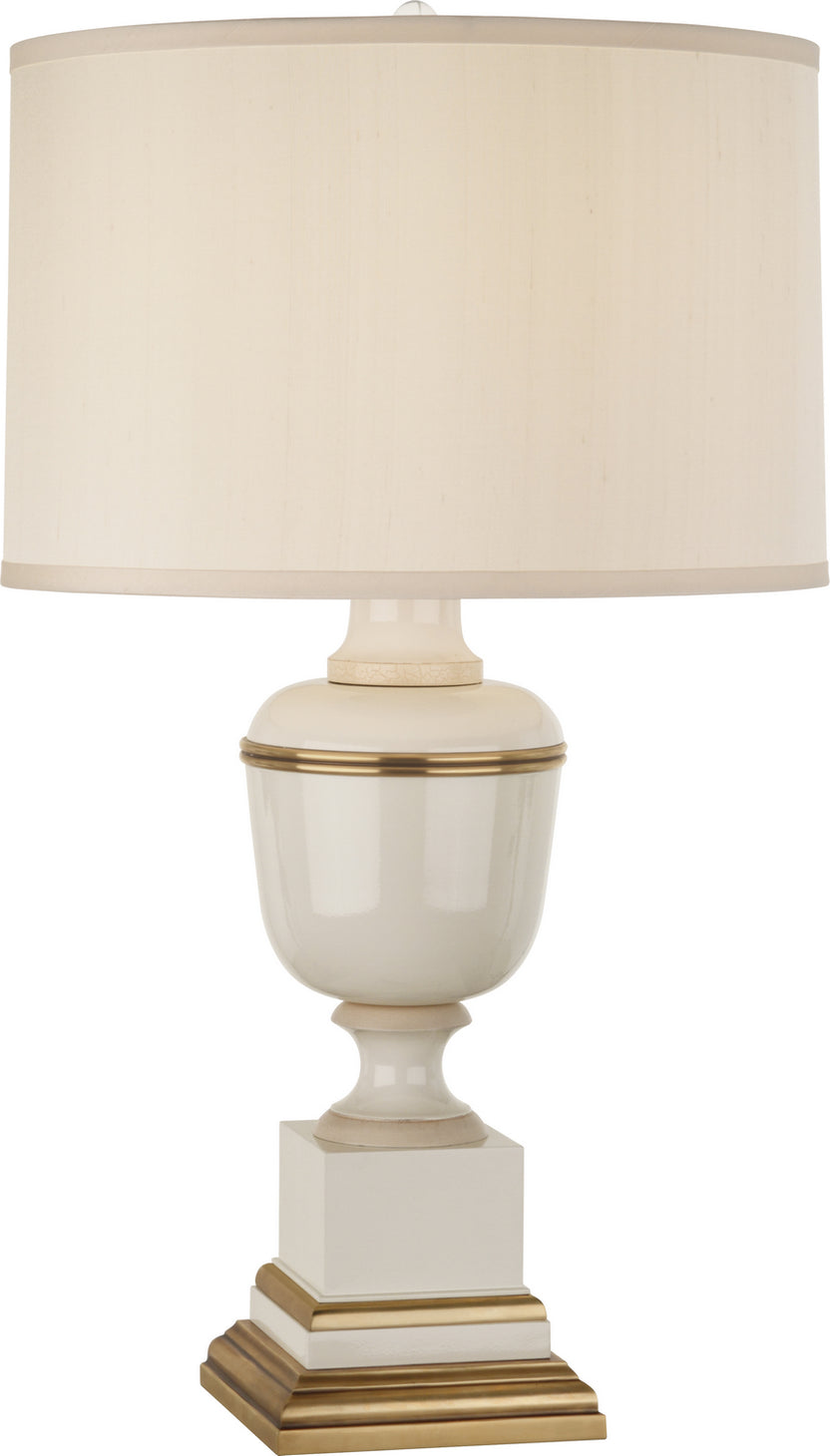 Robert Abbey - 2601X - One Light Table Lamp - Annika - Ivory Lacquered Paint w/Natural Brass, Ivory Crackle