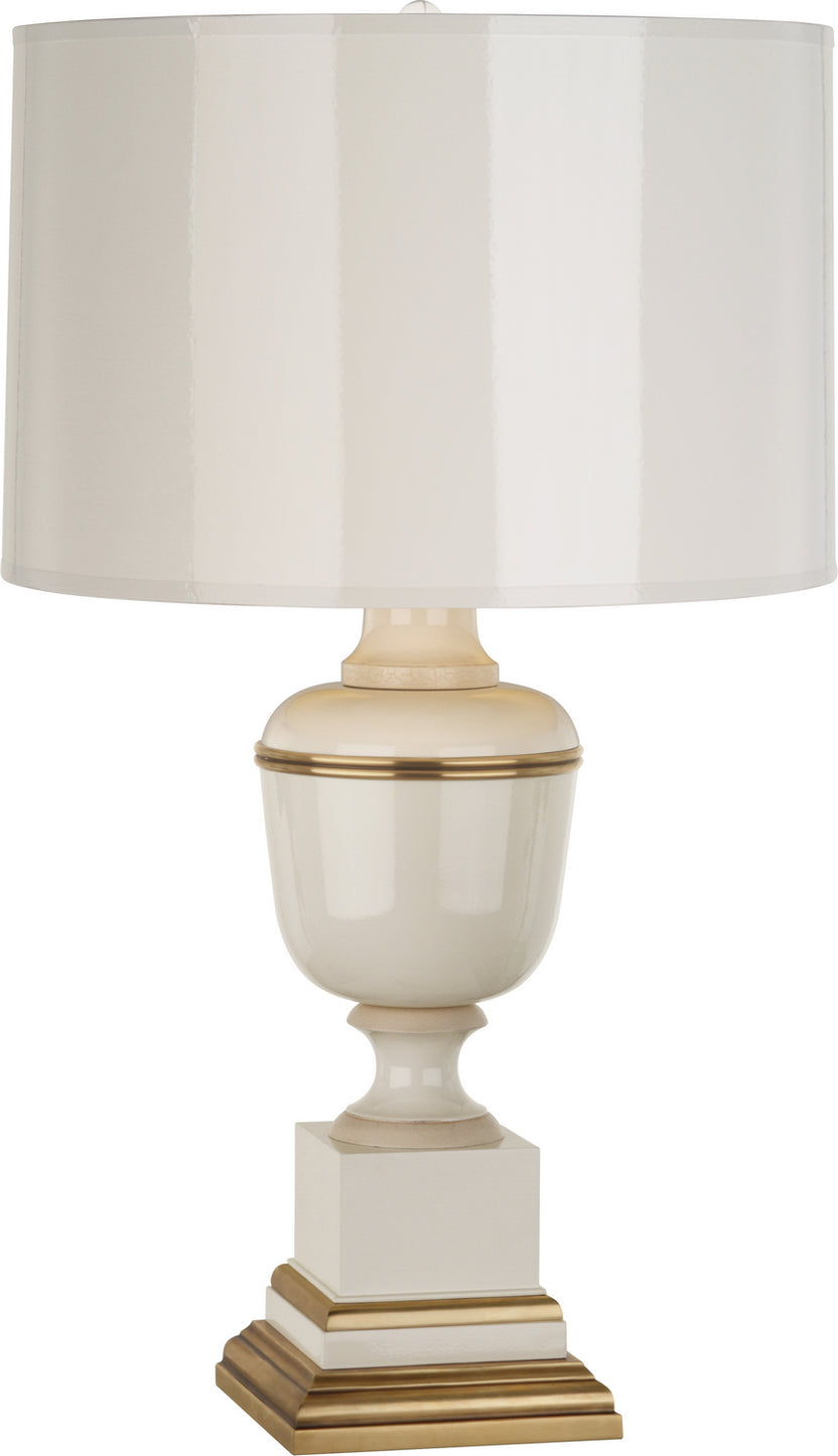 Robert Abbey - 2604 - One Light Accent Lamp - Annika - Ivory Lacquered Paint w/Natural Brass, Ivory Crackle