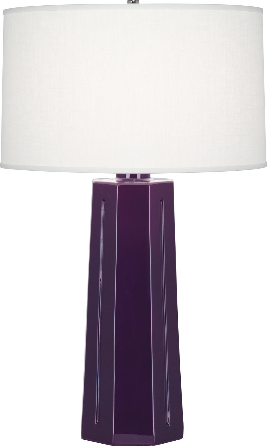 Robert Abbey - 979 - One Light Table Lamp - Mason - Amethyst Glazed Ceramic