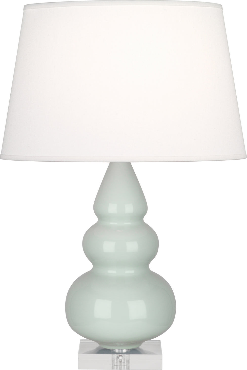Robert Abbey - A258X - One Light Accent Lamp - Small Triple Gourd - Celadon Glazed Ceramic w/Lucite