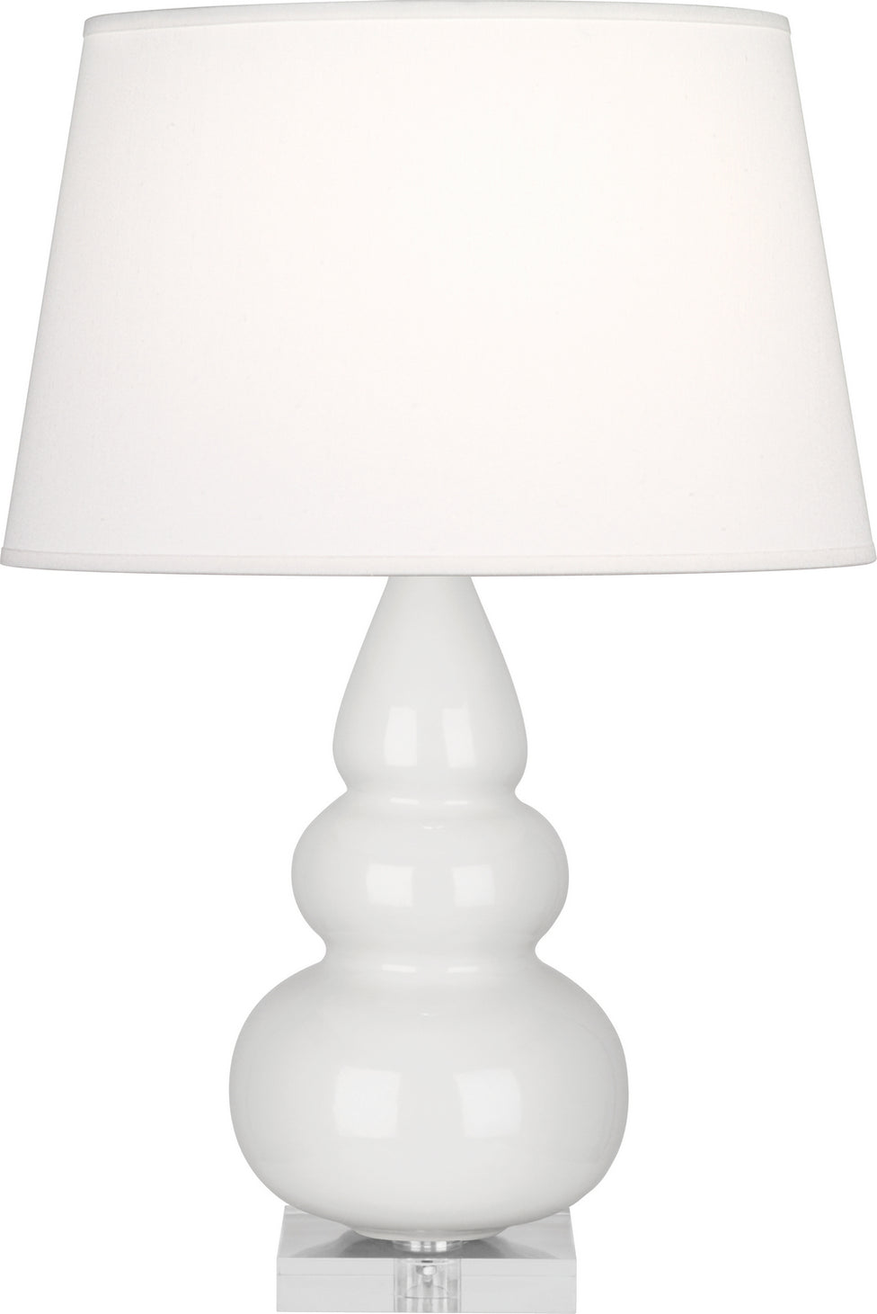 Robert Abbey - A281X - One Light Accent Lamp - Small Triple Gourd - Lily Glazed Ceramic w/Lucite