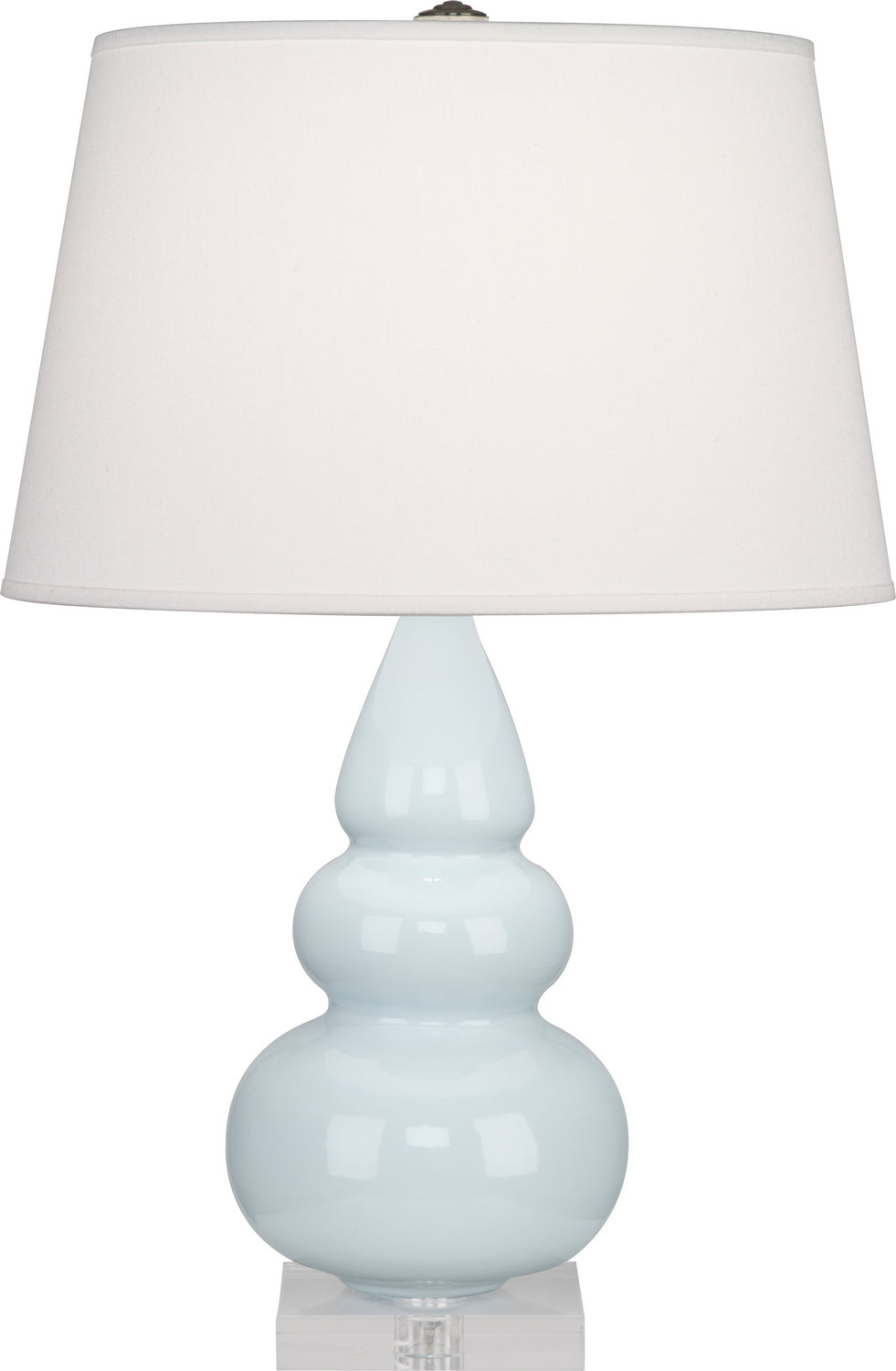 Robert Abbey - A291X - One Light Accent Lamp - Small Triple Gourd - Baby Blue Glazed Ceramic w/Lucite Base