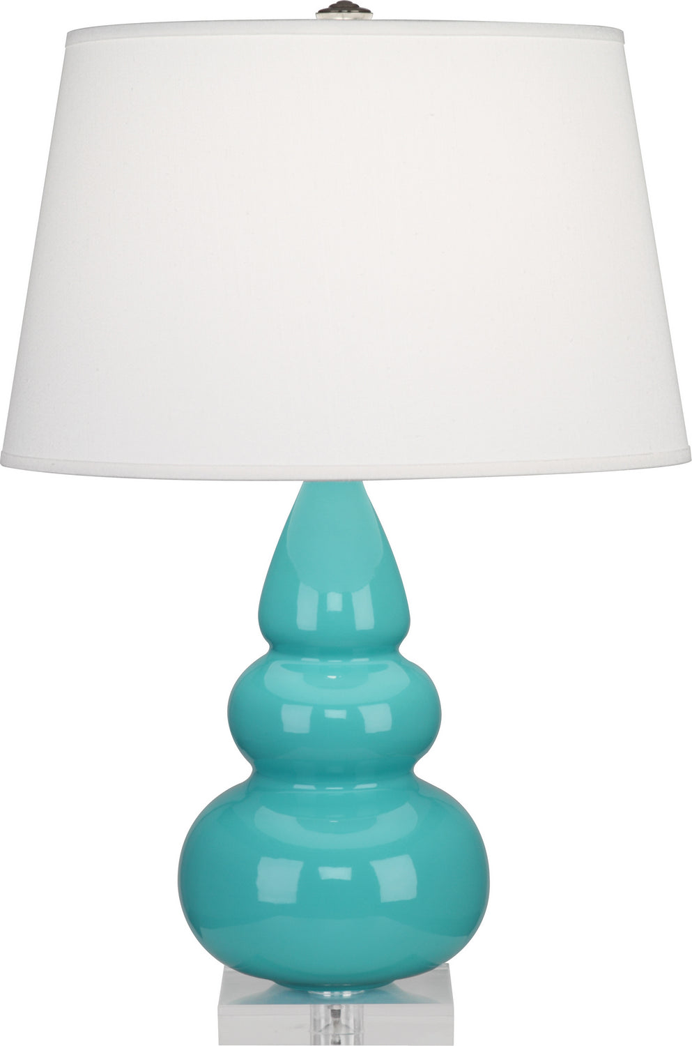 Robert Abbey - A292X - One Light Accent Lamp - Small Triple Gourd - Egg Blue Glazed Ceramic w/Lucite Base