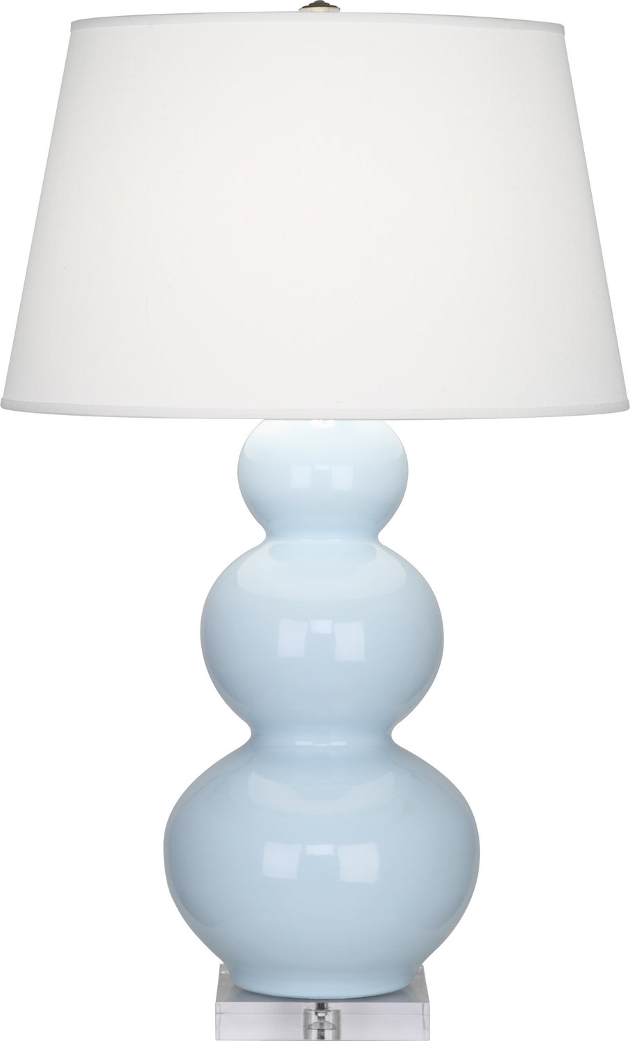 Robert Abbey - A361X - One Light Table Lamp - Triple Gourd - Baby Blue Glazed Ceramic w/Lucite Base