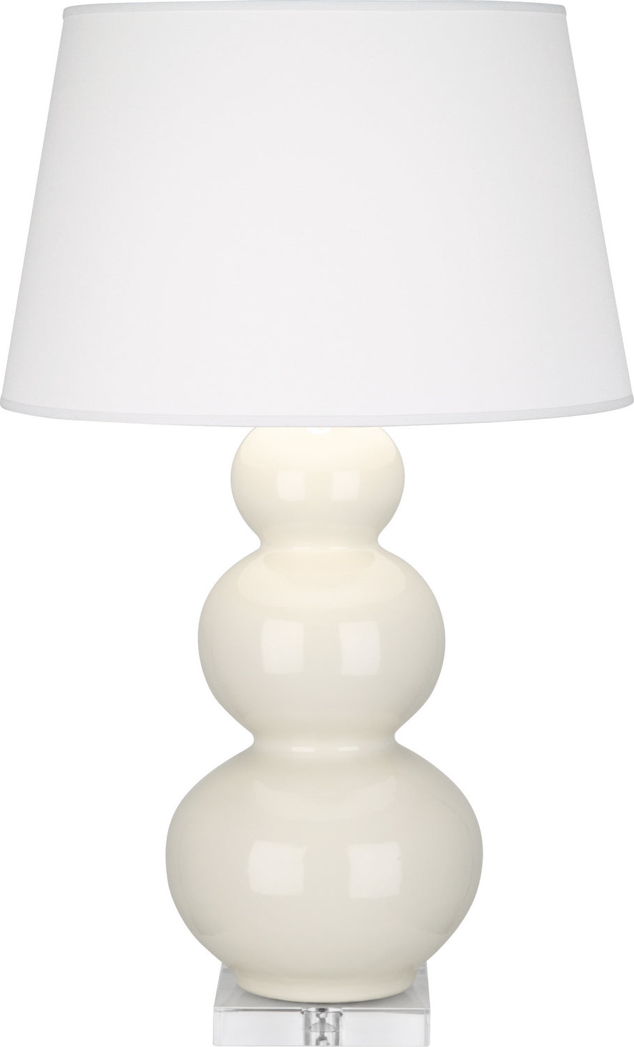 Robert Abbey - A364X - One Light Table Lamp - Triple Gourd - Bone Glazed Ceramic w/Lucite Base