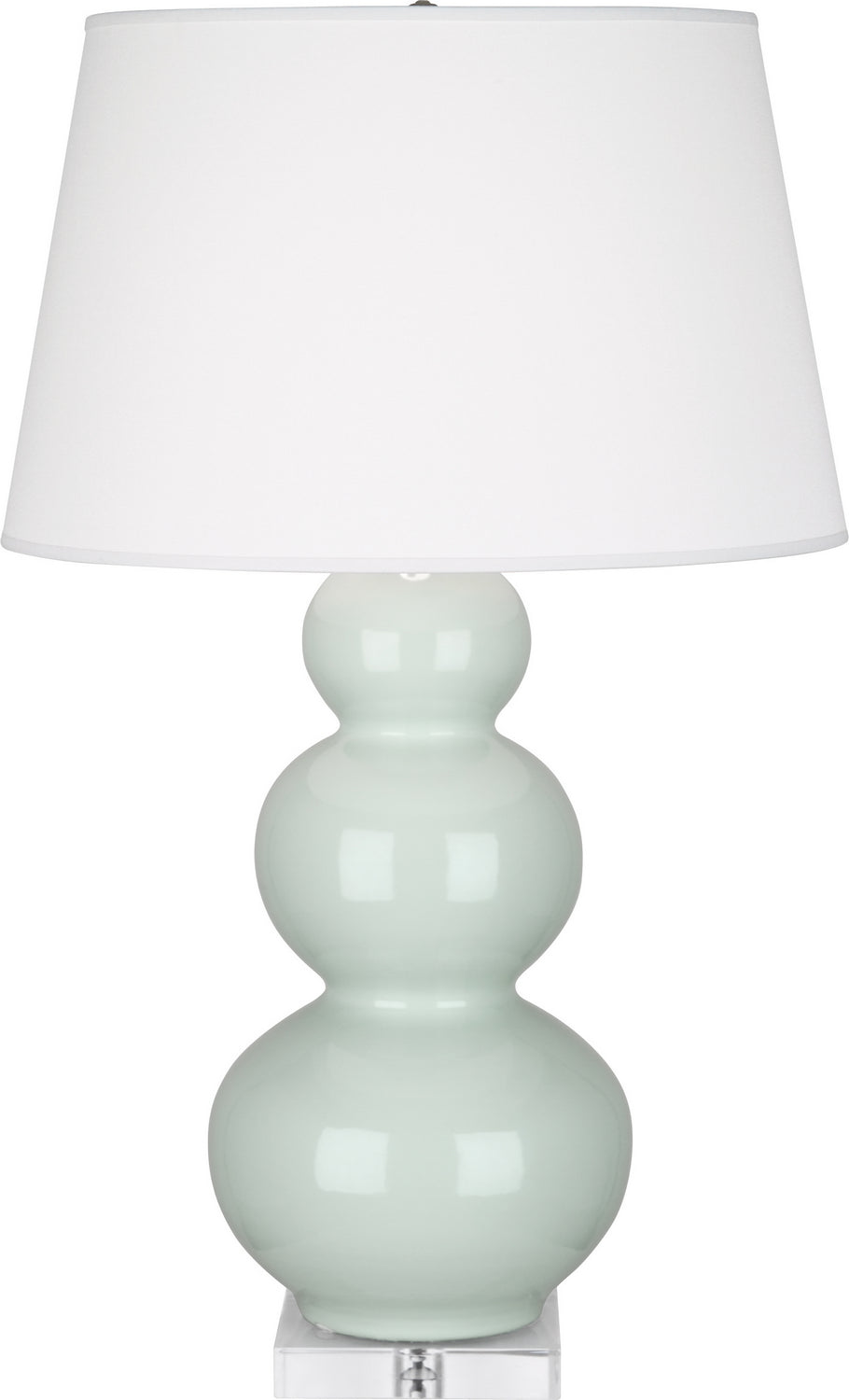 Robert Abbey - A371X - One Light Table Lamp - Triple Gourd - Celadon Glazed Ceramic w/Lucite Base