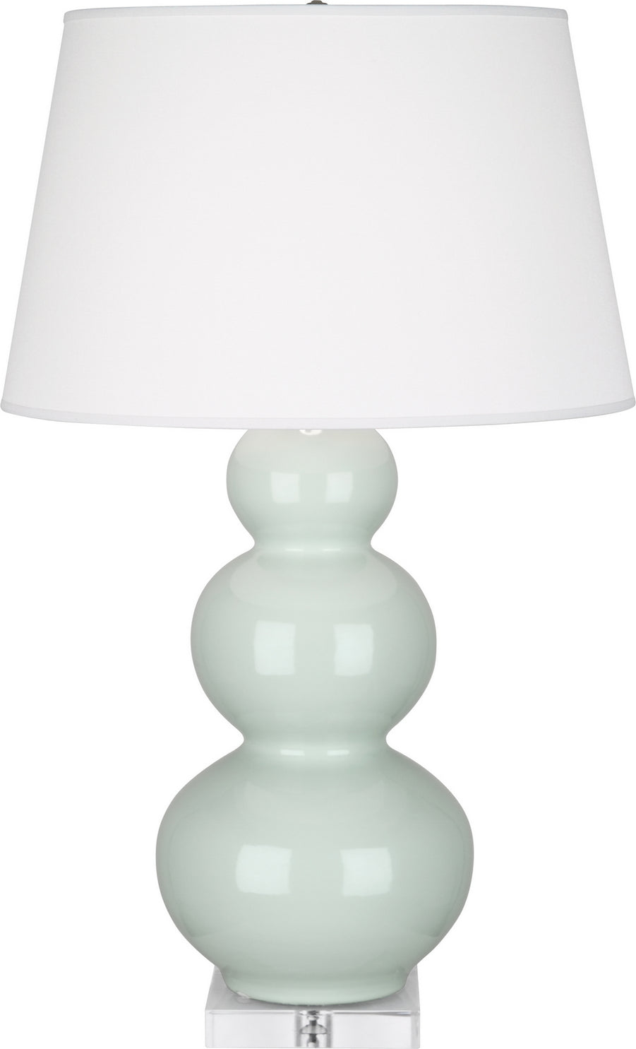 Robert Abbey - A371X - One Light Table Lamp - Triple Gourd - Celadon Glazed Ceramic w/Lucite