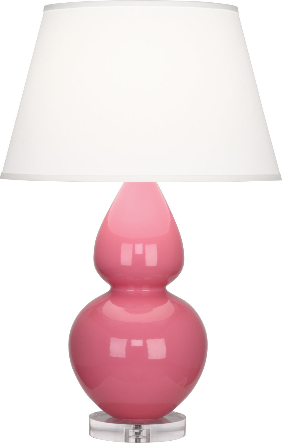 Robert Abbey - A609X - One Light Table Lamp - Double Gourd - Schiaparelli Pink Glazed Ceramic w/Lucite Base