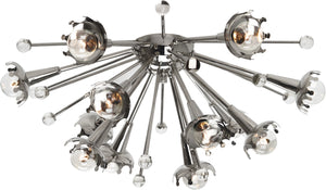 Robert Abbey - S711 - 12 Light Wall Sconce - Jonathan Adler Sputnik - Polished Nickel w/Crystal