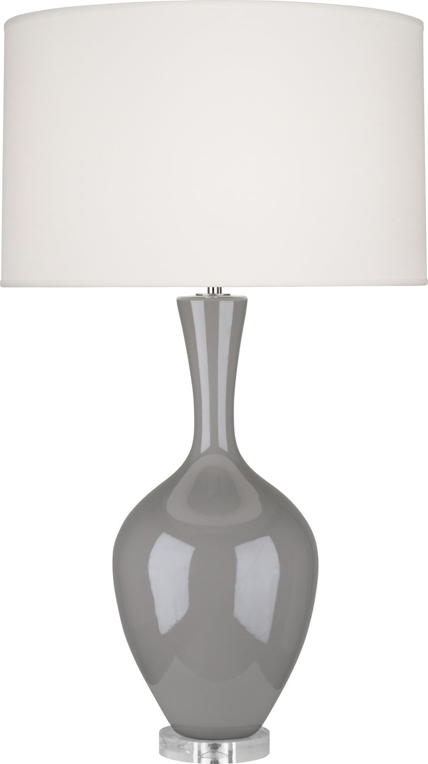 Robert Abbey - ST980 - One Light Table Lamp - Audrey - Smokey Taupe Glazed Ceramic