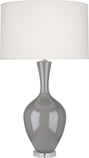 Robert Abbey - ST980 - One Light Table Lamp - Audrey - Smokey Taupe Glazed Ceramic