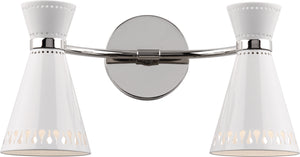 Robert Abbey - W708 - Two Light Wall Sconce - Jonathan Adler Havana - Polished Nickel