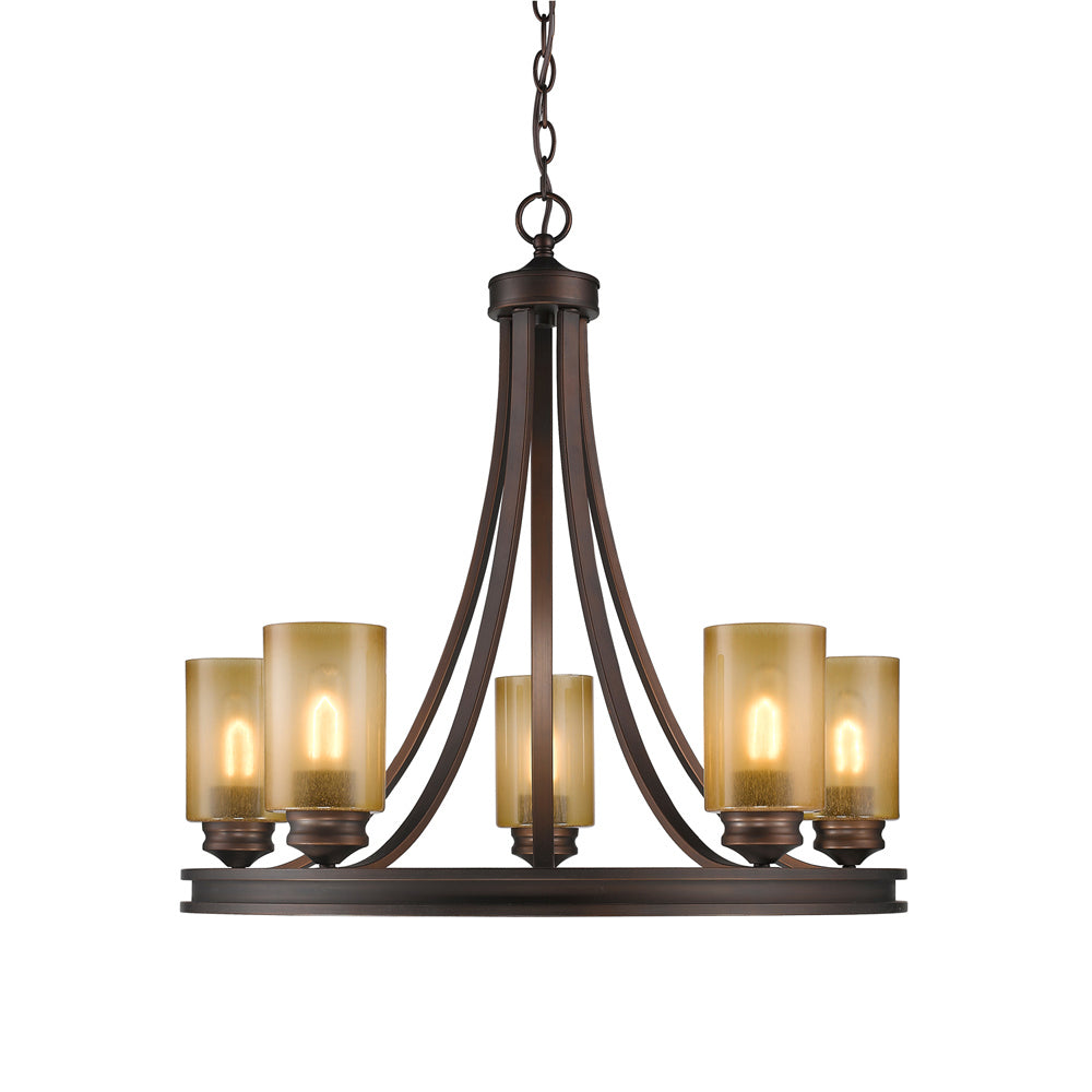 Golden - 1051-5 SBZ - Five Light Chandelier - Hidalgo - Sovereign Bronze