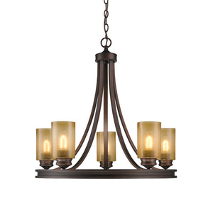 Golden - 1051-5 SBZ - Five Light Chandelier - Hidalgo - Sovereign Bronze