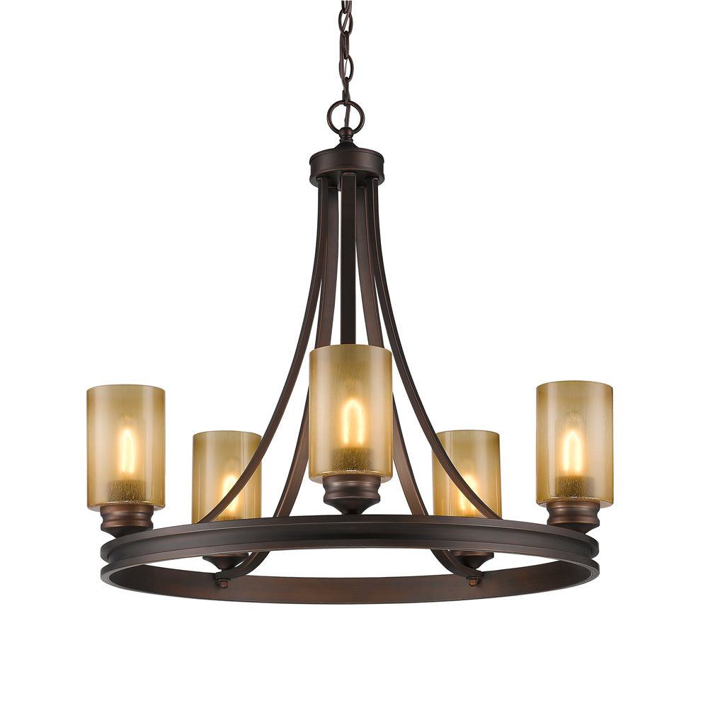 Golden - 1051-5 SBZ - Five Light Chandelier - Hidalgo - Sovereign Bronze