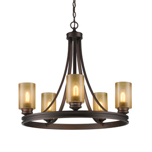 Golden - 1051-5 SBZ - Five Light Chandelier - Hidalgo - Sovereign Bronze