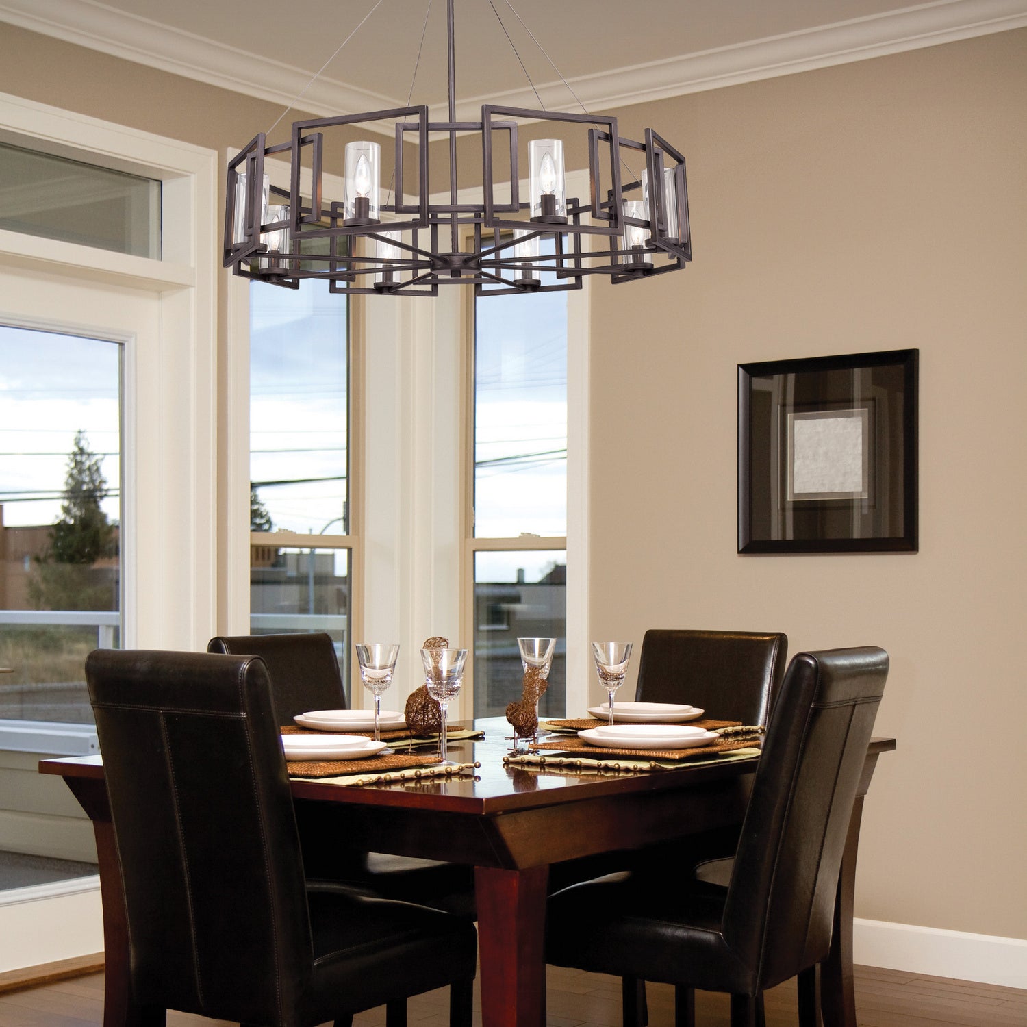 Golden - 6068-8 GMT - Eight Light Chandelier - Marco - Gunmetal Bronze