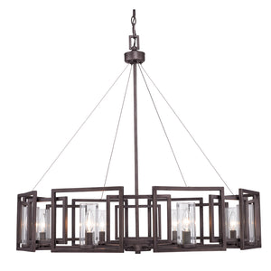 Golden - 6068-8 GMT - Eight Light Chandelier - Marco - Gunmetal Bronze