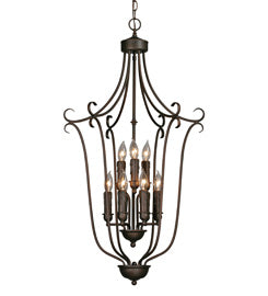 Golden - 6427-9 RBZ - Nine Light Foyer Pendant - Multi-Family - Rubbed Bronze