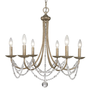 Golden - 7644-6 GA - Six Light Chandelier - Mirabella - Golden Aura