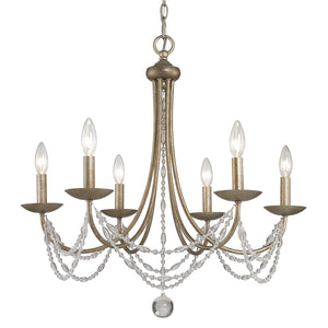 Golden - 7644-6 GA - Six Light Chandelier - Mirabella - Golden Aura