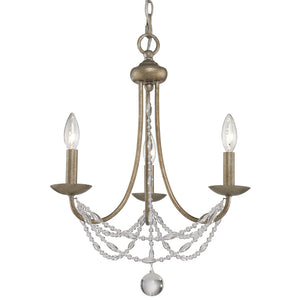 Golden - 7644-M3 GA - Three Light Mini Chandelier - Mirabella - Golden Aura