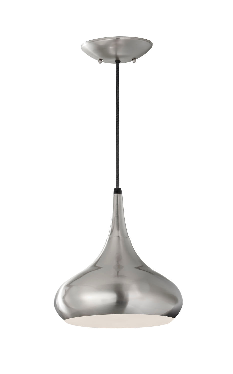 Generation Lighting. - P1253BS - One Light Pendant - Belle - Brushed Steel